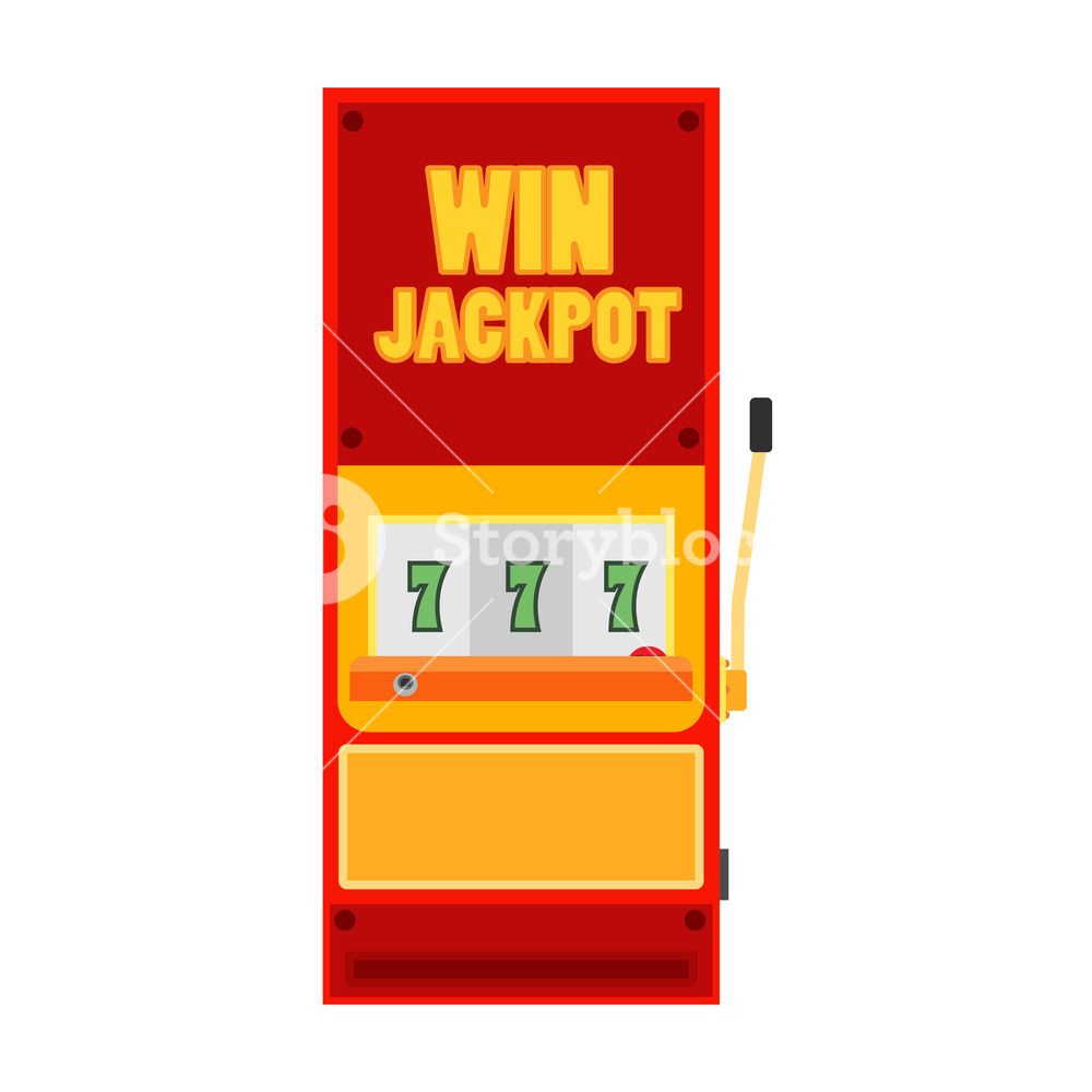 1000x1000 Slot Machine Casino Game Vector Icon Front View Jackpot Gambling