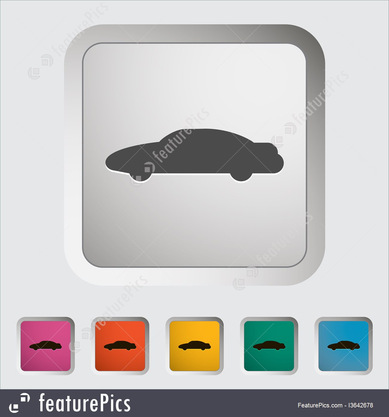 1300x1392 Car Icon Illustration