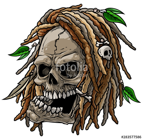 500x489 Cartoon Detailed Realistic Colorful Scary Human Jamaican Wild