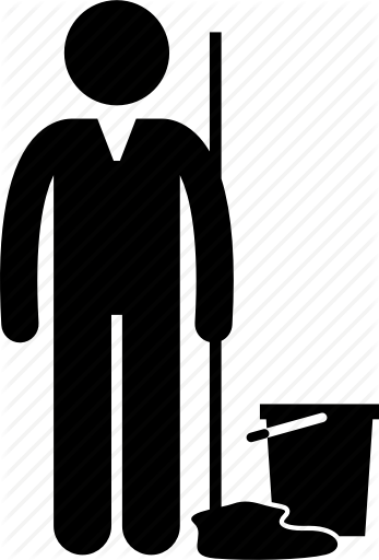 347x512 Cleaning, Floor, Janitor, Man, Mopping, Work Icon