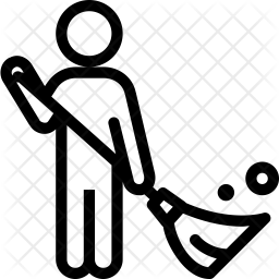 256x256 Janitor Icon Of Line Style