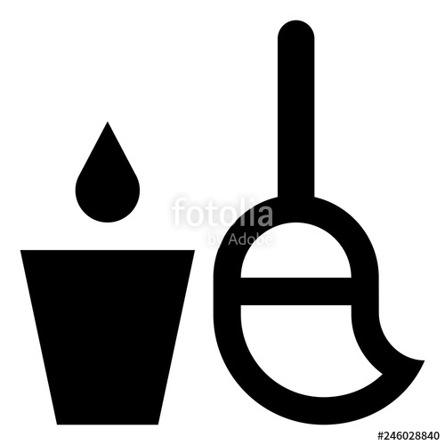 500x500 Broom Bucket Janitor Icon Stock Image And Royalty Free Vector