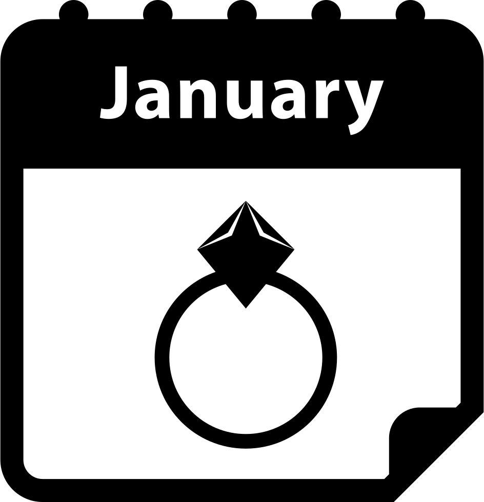 944x980 Engagement Ring Reminder January Day On Calendar Interface Symbol