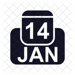 256x256 January Icon Of Glyph Style