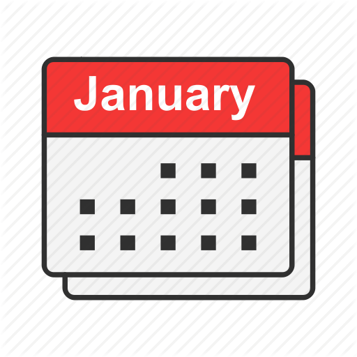 512x512 Calendar, Date, Events, January Icon