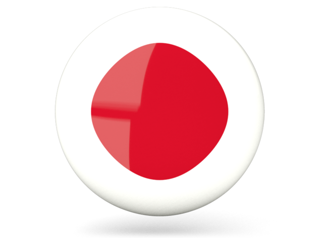 640x480 Glossy Round Icon Illustration Of Flag Of Japan