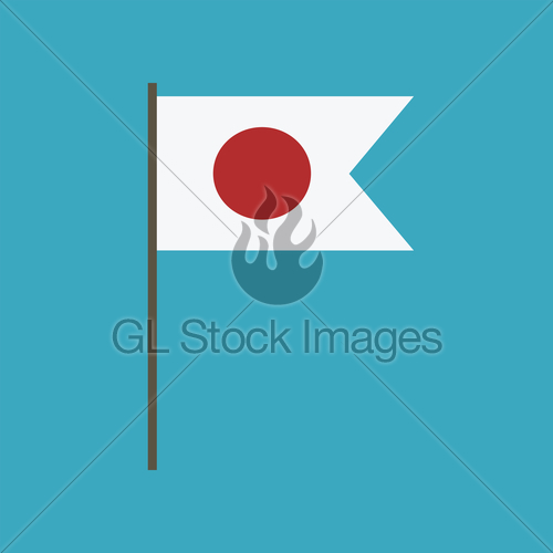 500x500 Japan Flag Icon In Flat Design Gl Stock Images
