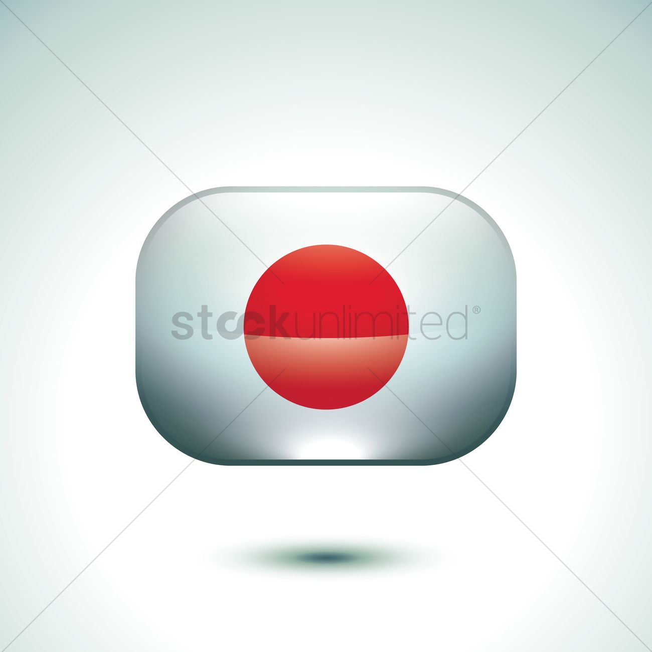 1300x1300 Japan Flag Icon Vector Image