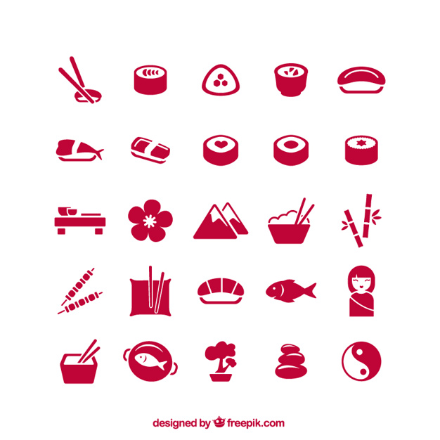 626x626 Japan Icons Pack Vector Free Download