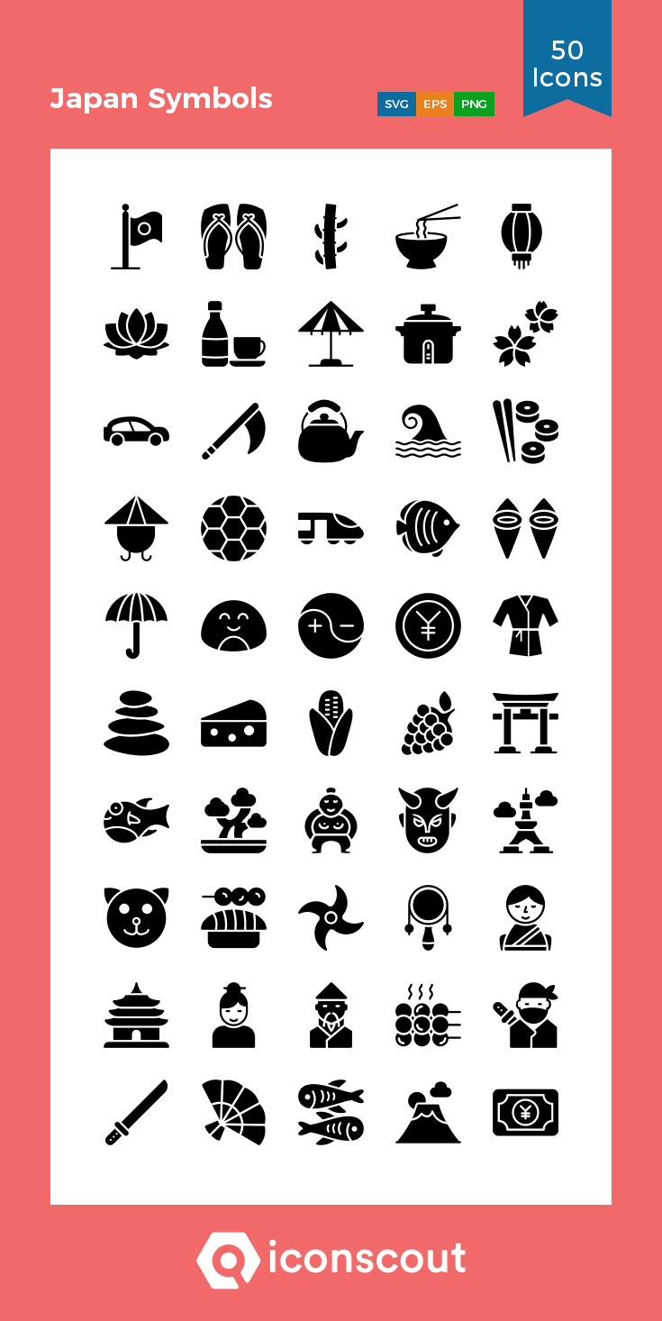 Japan Symbols Icon Pack 735x1466 Japan Symbols Icon Pack