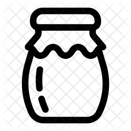 256x256 Glass Jar Icon Of Line Style
