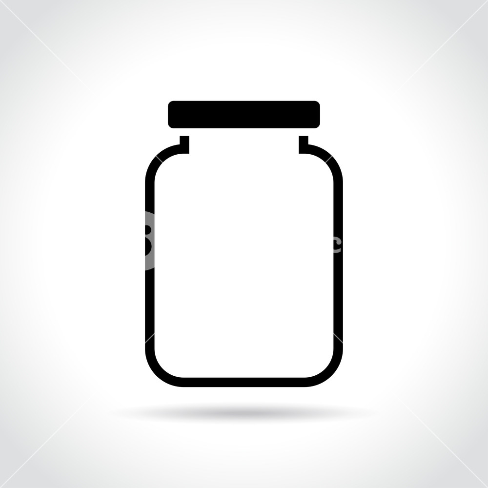 1000x1000 Illustration Of Jar Icon On White Background Royalty Free Stock
