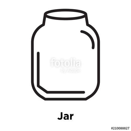 500x500 Jar Icon Vector Sign And Symbol Isolated On White Background, Jar
