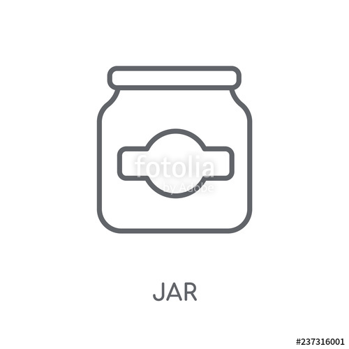 500x500 Jar Linear Icon Modern Outline Jar Logo Concept On White
