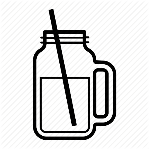 512x512 Container, Drink, Glass, Jar, Mason, Straw Icon