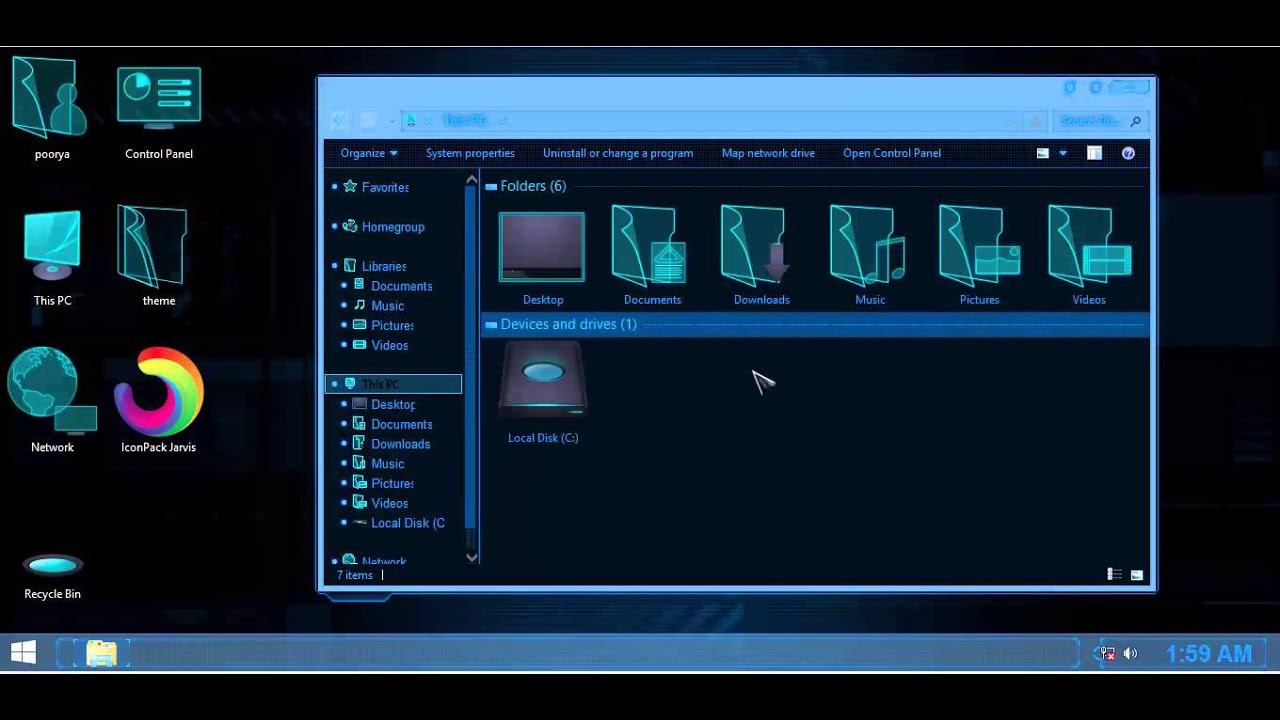 1280x720 Iconpack Jarvis
