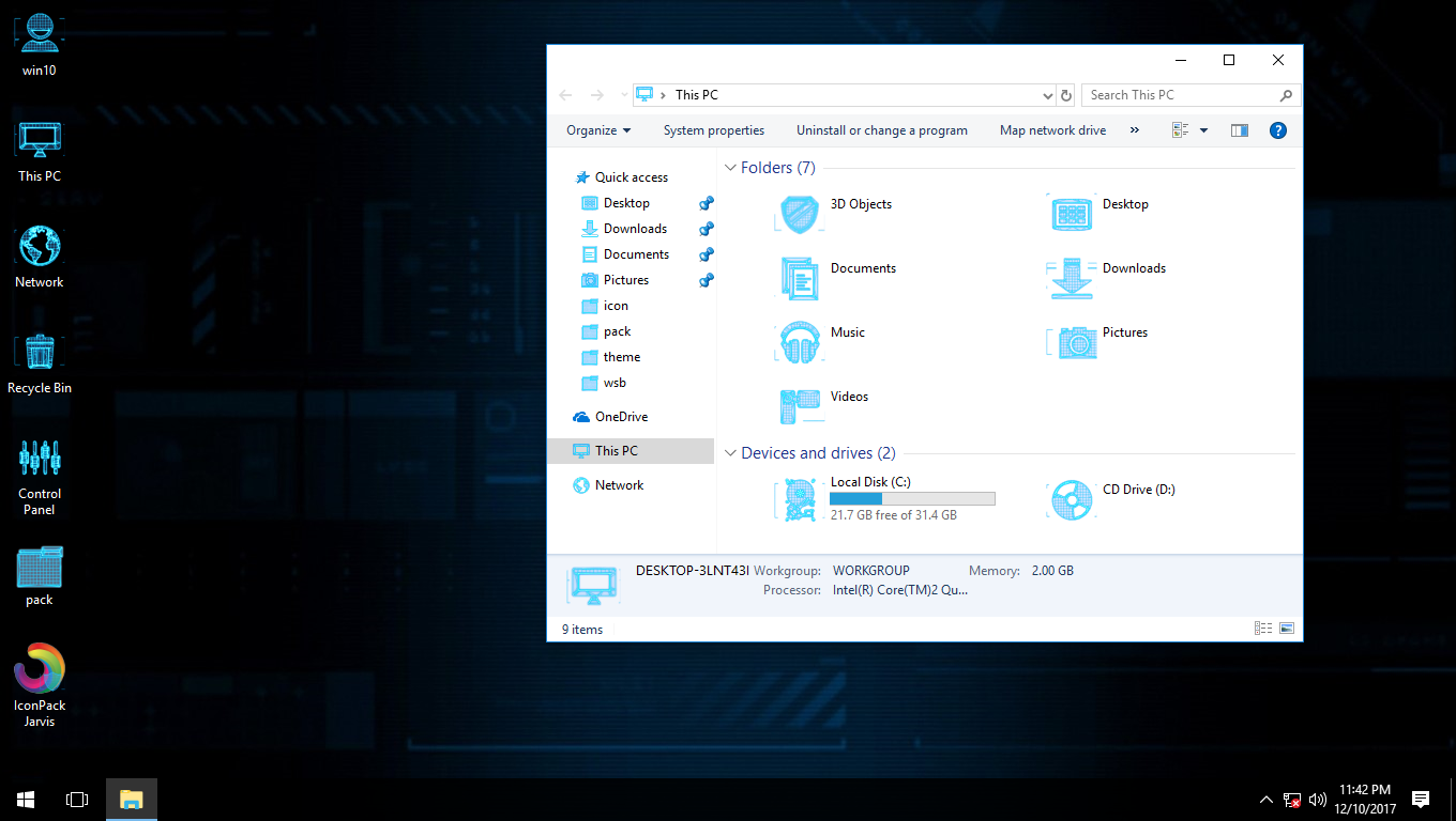 1360x768 Jarvis Iconpack