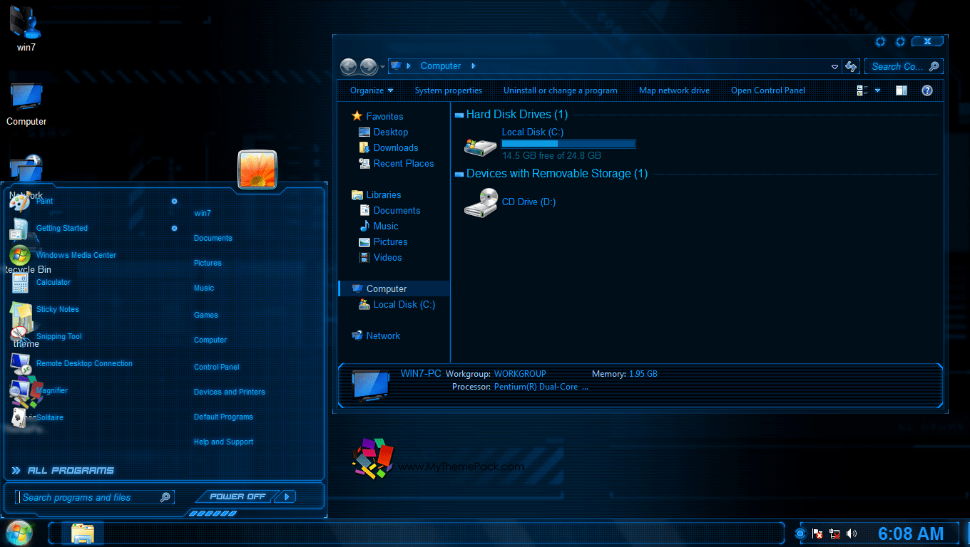 1360x768 Jarvis Themepack