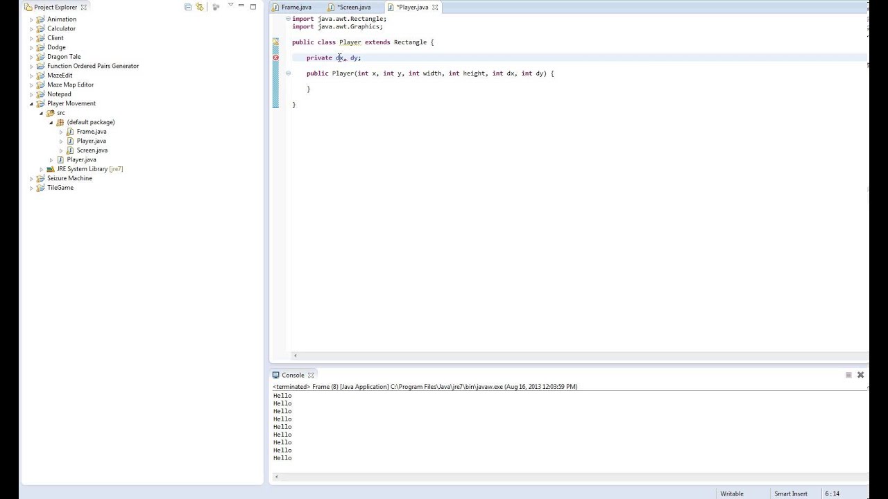 1280x720 Java Game Design
