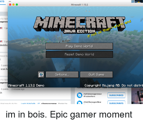 500x428 Nts Minecraft Rlly H Agersn Fi Java Edition Deddia Flay Demo