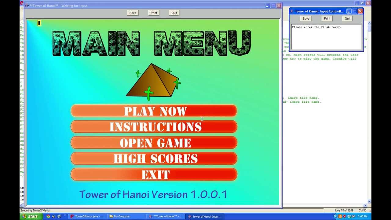 1280x720 Tower Of Hanoi Game
