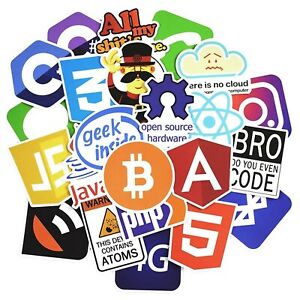 300x300 Mixed Geek Stickers Laptop Java Html Programmer Nerd