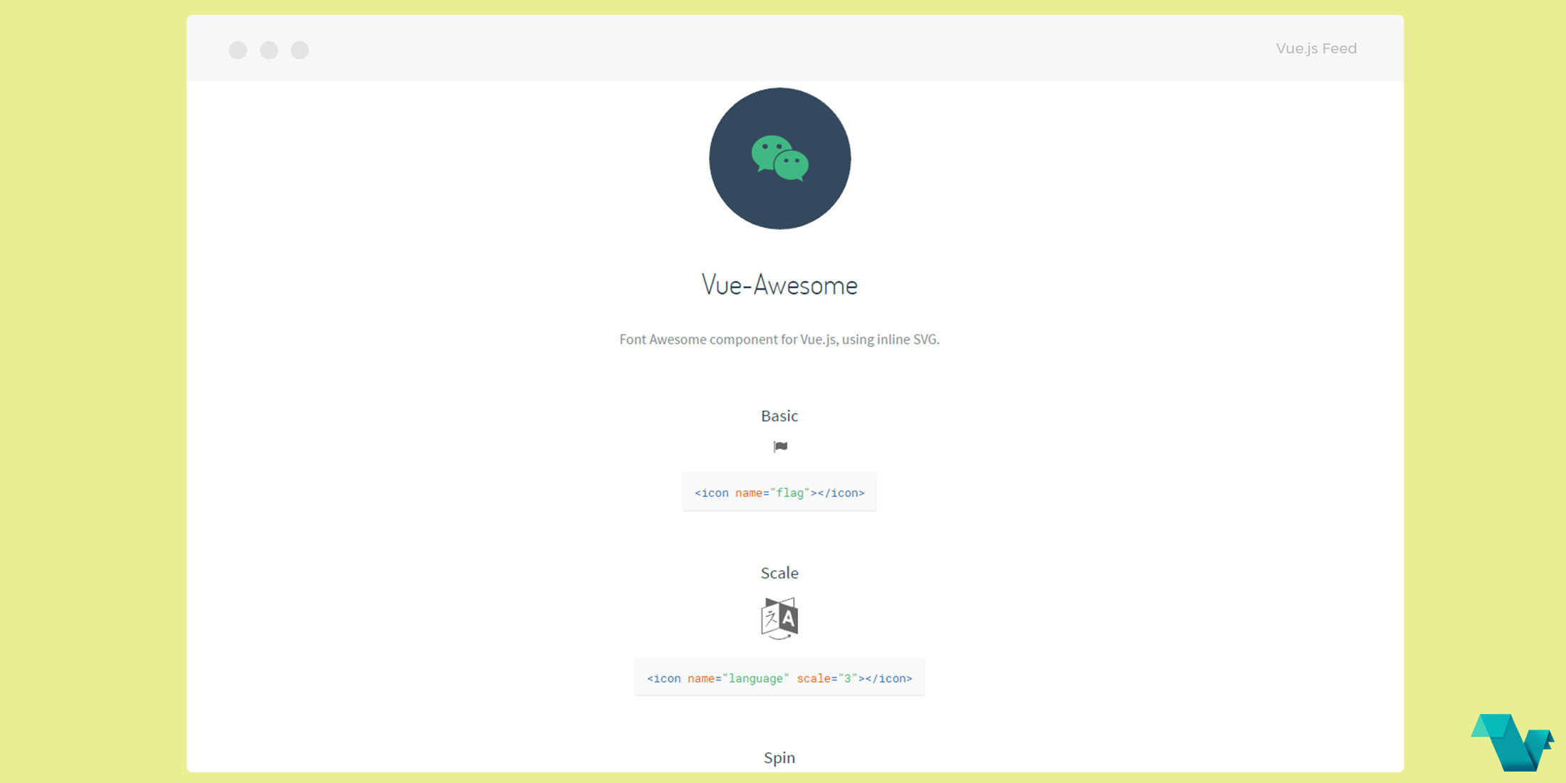 2200x1100 Font Awesome Component For Vue Js, Using Inline