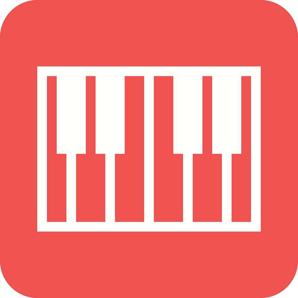 1024x1024 Piano Flat Round Corner Icon