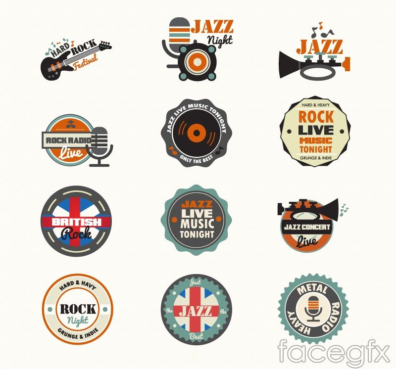800x746 Retro Jazz Icon Vector Design Vector Free, Music Logo