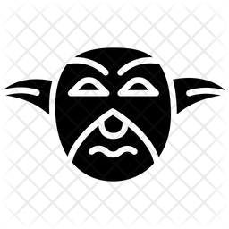 256x256 Yoda Icon Of Glyph Style
