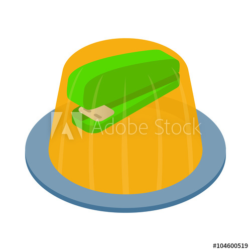 500x500 Stapler In The Jelly Icon, Isometric Style