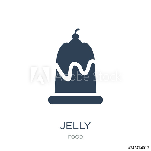 500x500 Jelly Icon Vector On White Background, Jelly Trendy Filled Icons