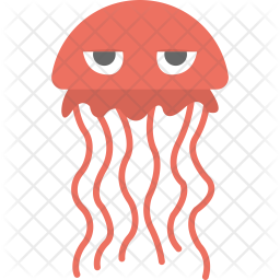 256x256 Jellyfish Icon Of Flat Style