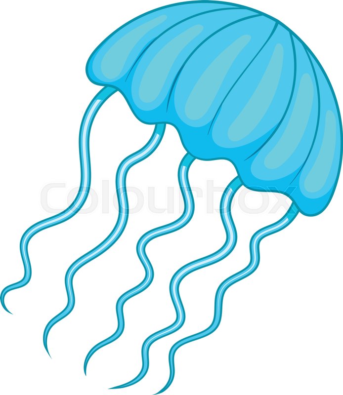 694x800 Jellyfish Icon Cartoon Illustration Stock Vector Colourbox