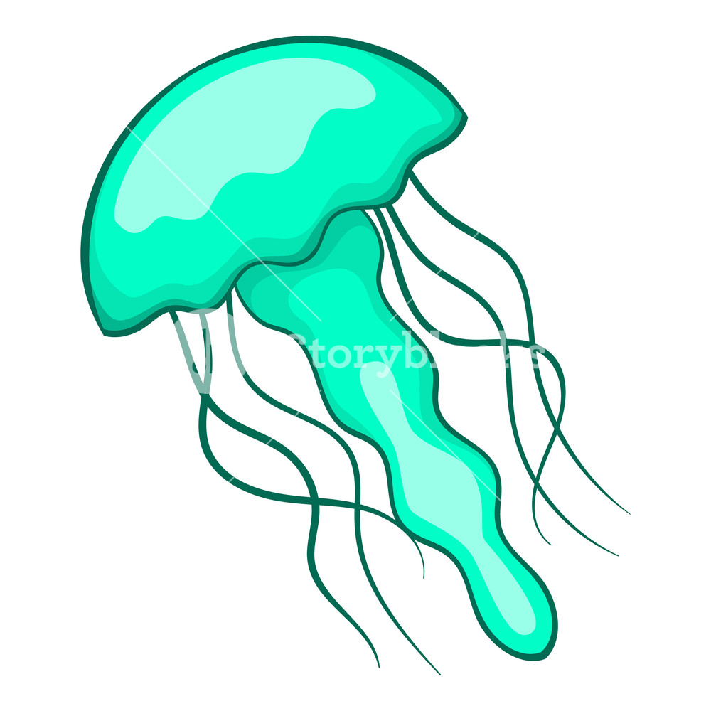 1000x1000 Jellyfish Icon Cartoon Illustration Of Jellyfish Icon For Web