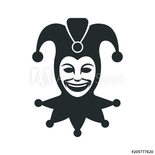 500x500 Joker Head Jester Icon Buffoon Logo