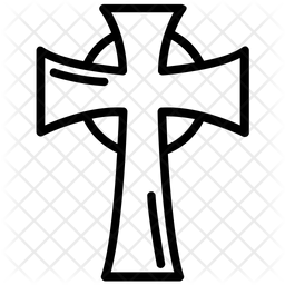 256x256 Jesus Cross Icon Of Line Style