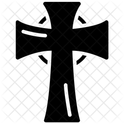 256x256 Jesus Cross Icon Of Glyph Style