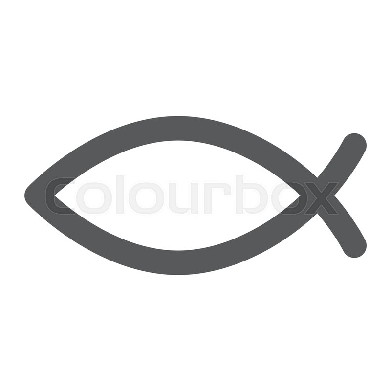 800x800 Christian Fish Glyph Icon, Religious Stock Vector Colourbox