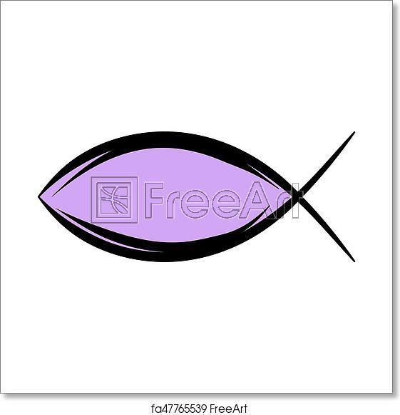 561x581 Free Art Print Of Jesus Fish Symbol Icon Cartoon Jesus Fish