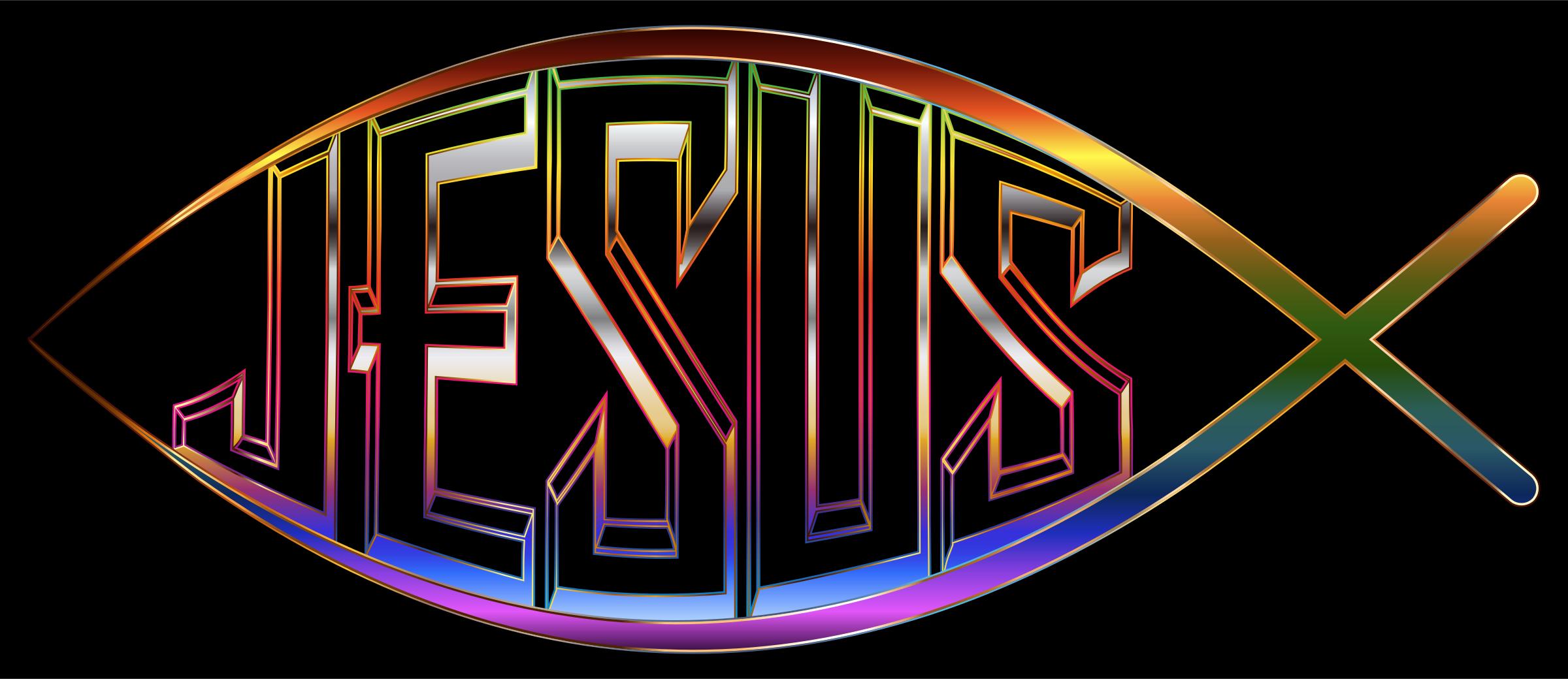 2400x1040 Jesus Fish Chromatic Icons Png