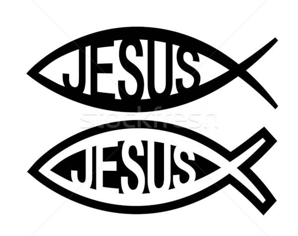 600x475 Jesus Fish Symbol Vector Illustration Pixxart
