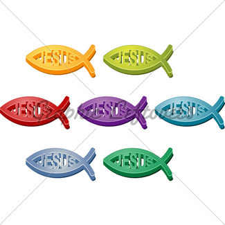 325x325 Peace Christian Fish Symbol Gl Stock Images