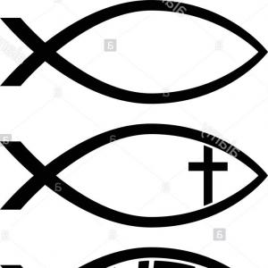 300x300 Photostock Vector An Image Of A Ash Wednesday Jesus Christian Fish