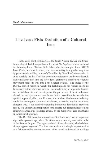 427x640 The Jesus Fish Evolution Of A Cultural Icon