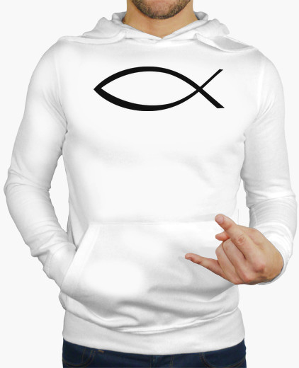 422x520 Jesus Fish Icon Hoody