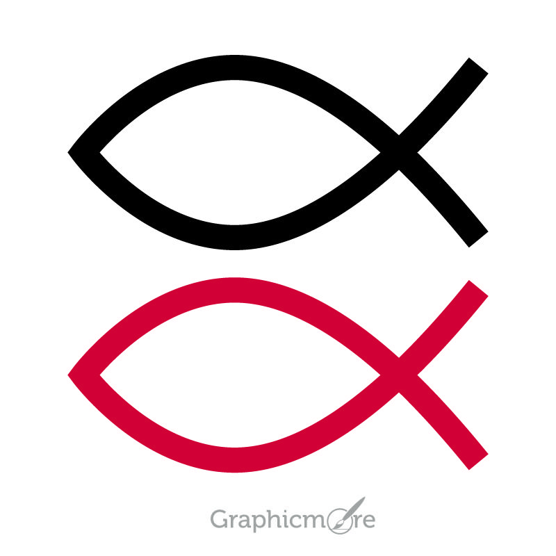 800x800 Christian Fish Symbol Design Free Vector