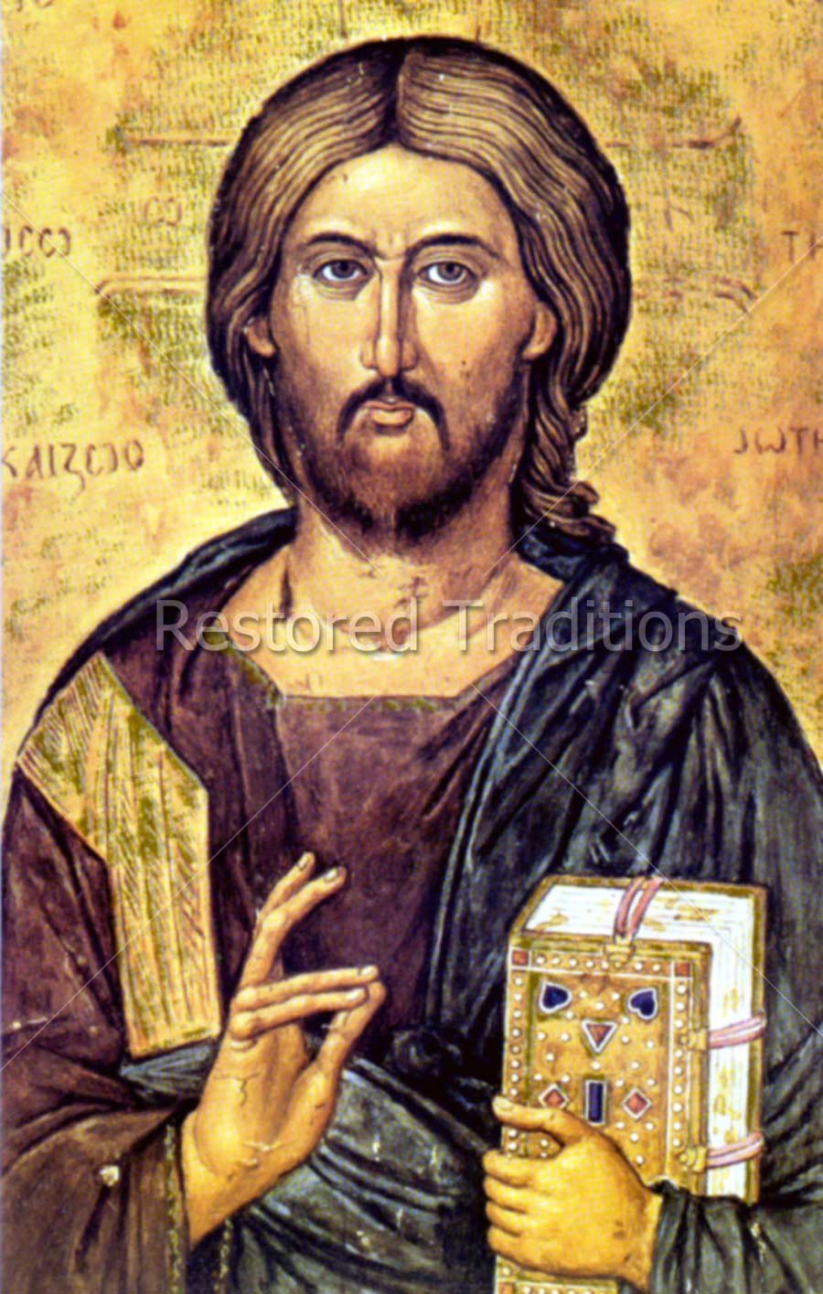 900x1415 High Res Image Jesus Christ Blessing Icon