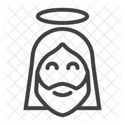 256x256 Jesus Icon Of Line Style