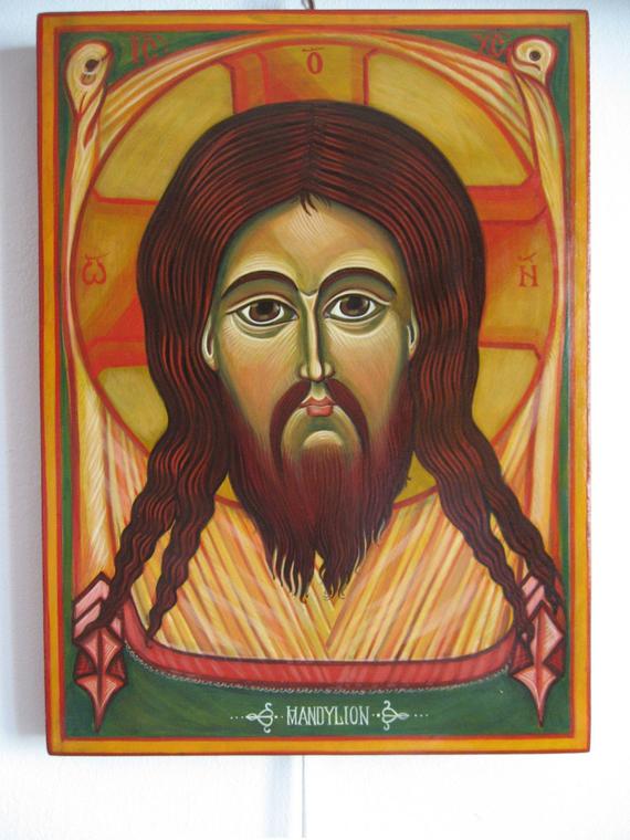 570x760 Mandylion The Holy Face Jesus Christ Byzantine Icon Etsy